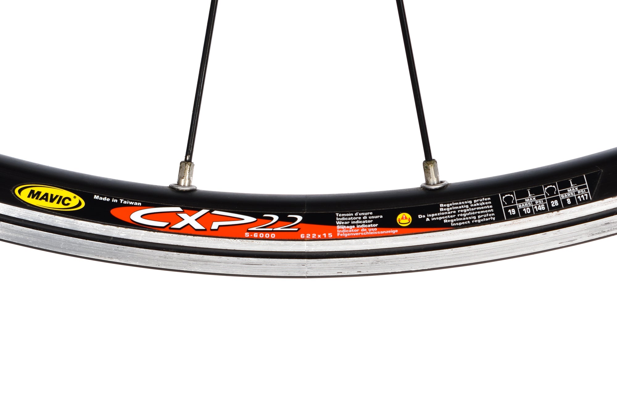 Mavic CXP 22 Wheelset 700c Clincher Shimano 10 Speed - Weight