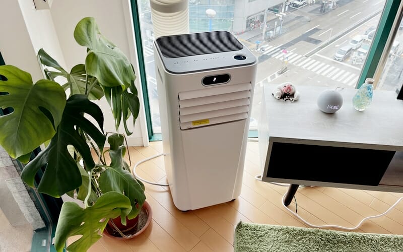 Rintuf 2.3kWスポットクーラー』レビュー | 工事不要で設置可能な床