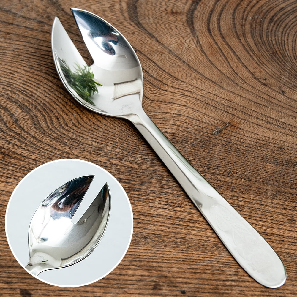 先が割れすぎなネパールのカジャ スプーン 18cmパーティ料理などに