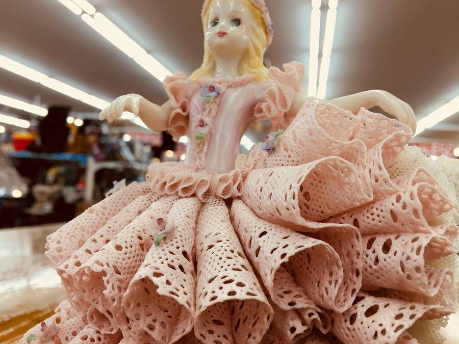 アイリッシュドレスデン 招き猫 ブルー＆ピンク 2点セット 美品 アイ