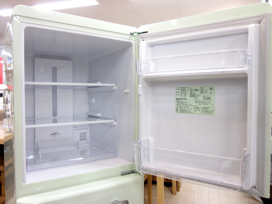 エディオン 149L 2ドア冷蔵庫 2018年製「ANG-RE151-A1」｜2020年03月26