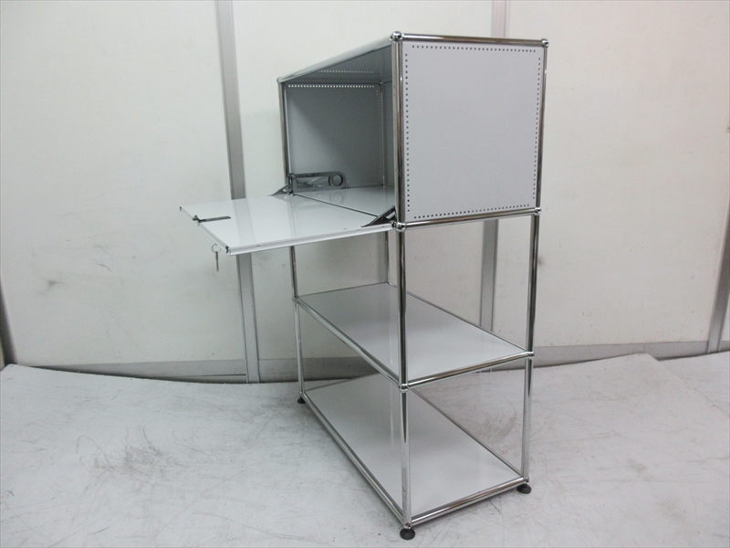 USMハラーシステム 1列3段 オープンシェルフ 上段ドロップダウンドア