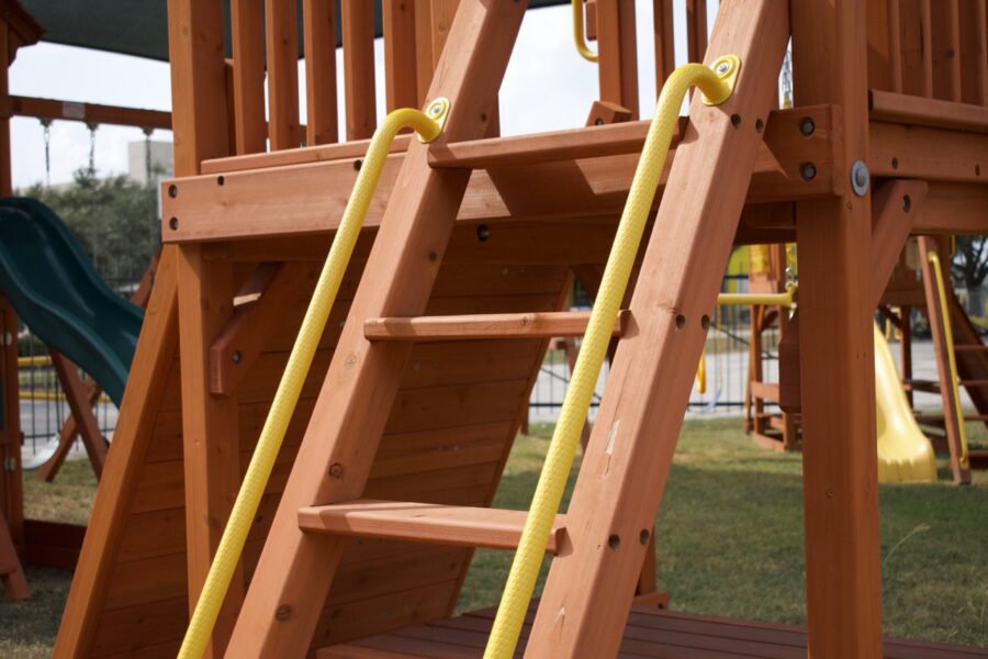 5.8 Bengal Fort | Small Backyard w/ Wood Roof |Scoop Slide