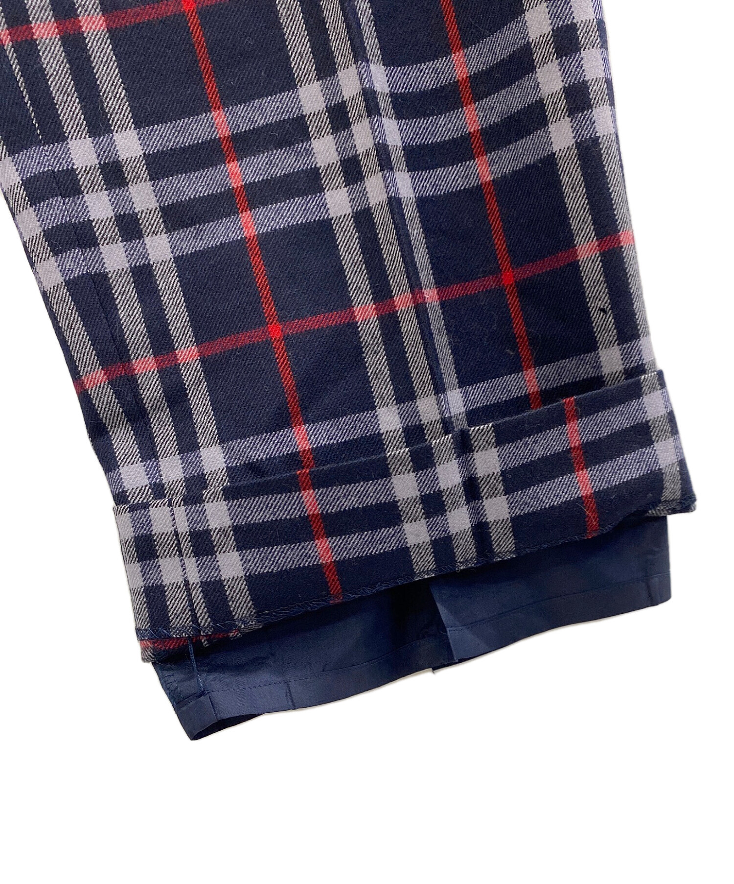 中古・古着通販】Burberry's (バーバリーズ) チェックパンツ ネイビー