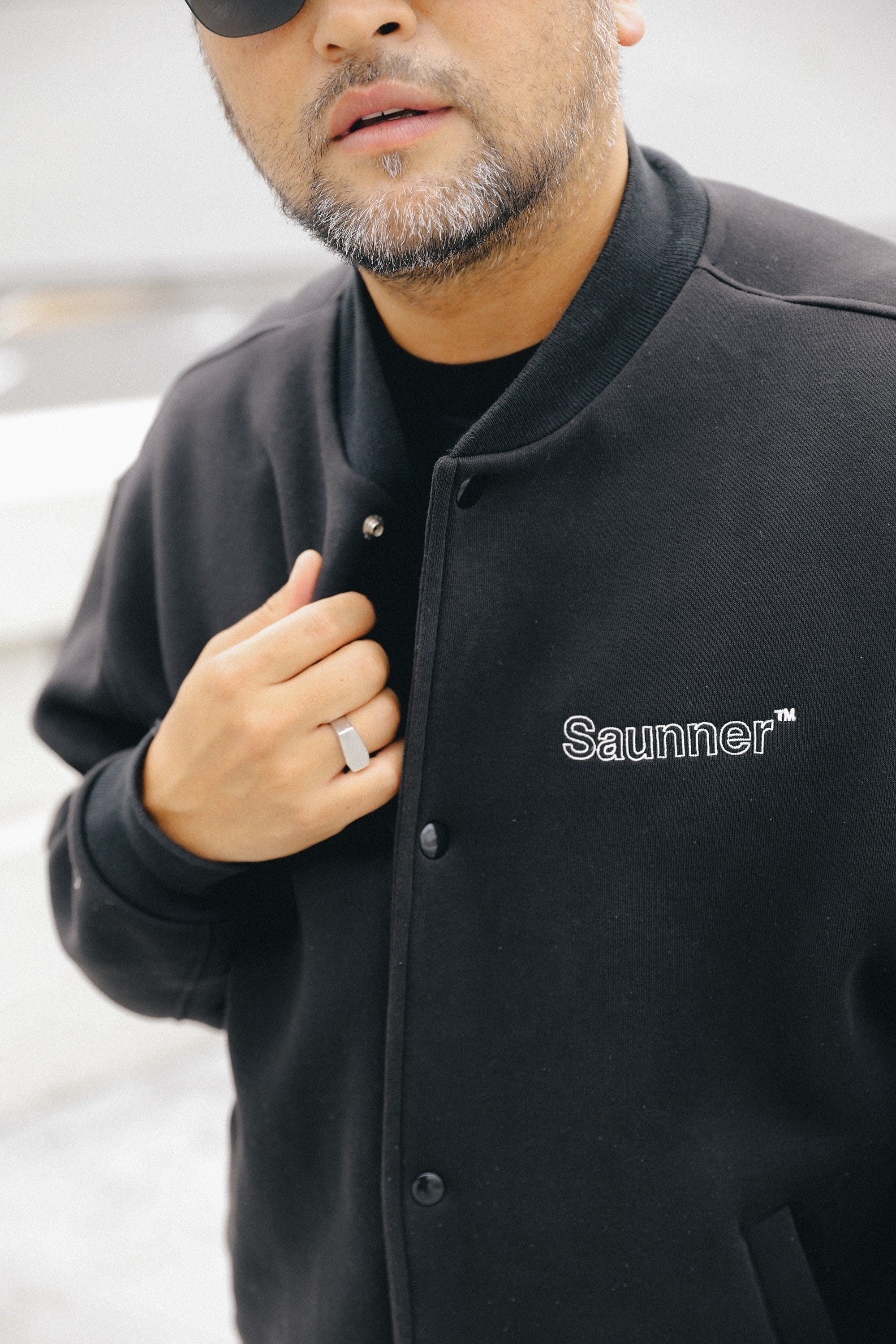 Saunner™️ Back to Black Sweat Snap Jacket – SHOP [TTNE]