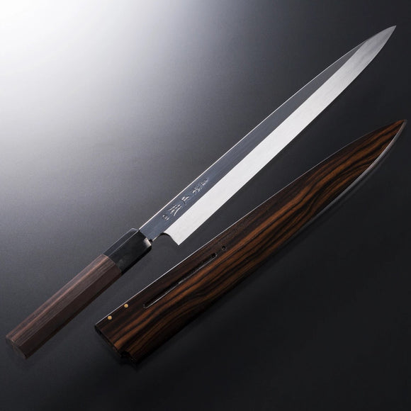 コリすてる専用)本焼 テッサ包丁 柳刃包丁 尺 波紋綺麗 本焼 テッサ