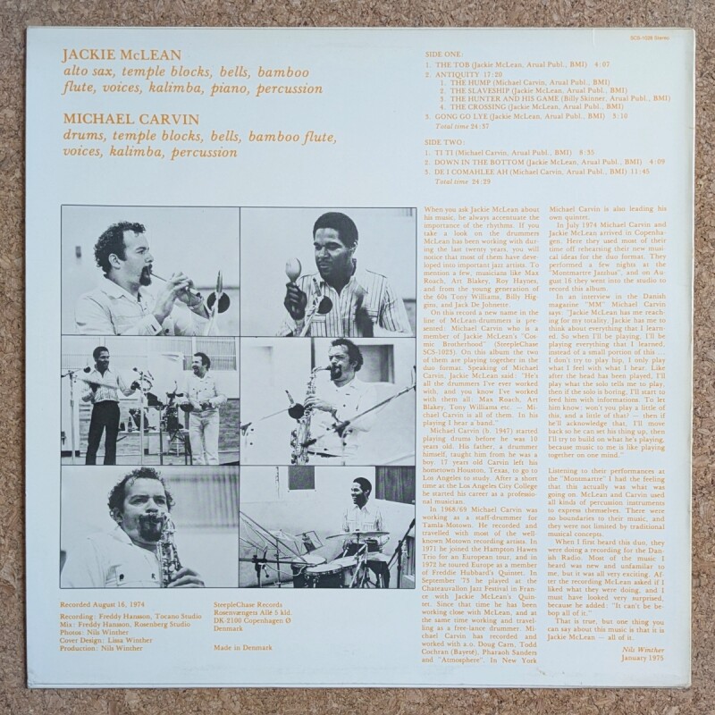 Jackie McLean & Michael Carvin - Antiquity - UNIVERSOUNDS