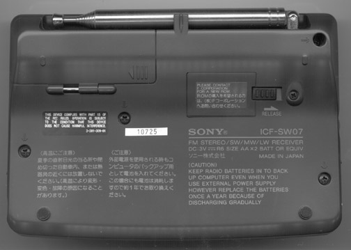 Sony ICF-SW07 Shortwave Radio ICFSW7