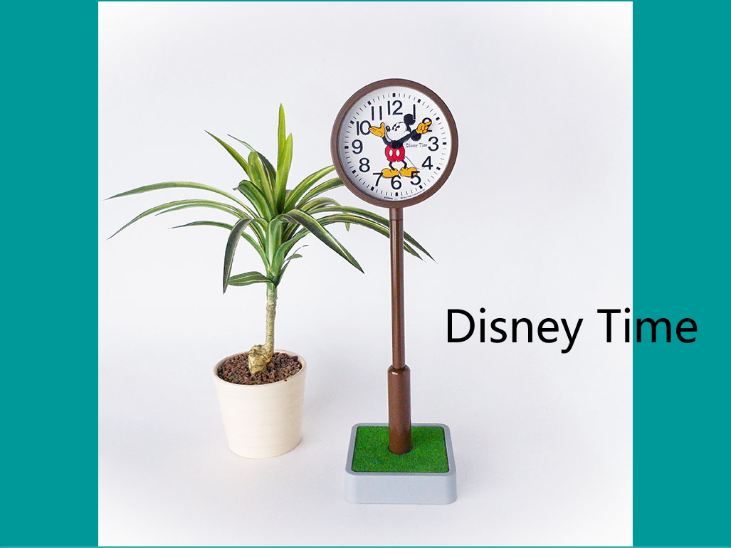 SEIKO＜ディズニー＞FD881B ミッキーマウスのポール型卓上クロック
