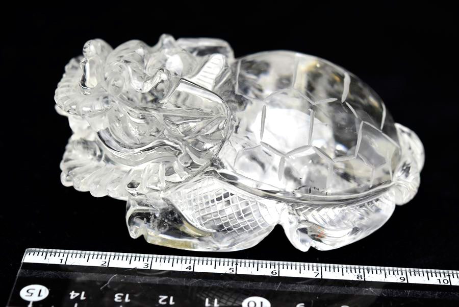 龍亀（ロングイ）天然水晶【約291.2g】◇透明・美品・正財運を高める