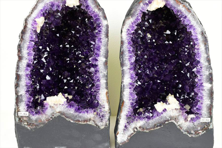 アメジスト ペアドーム アメジストジオード 紫水晶｜置物｜インテリア