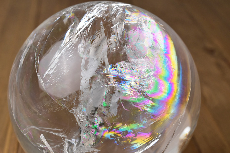 最高級天然水晶丸玉 レインボー水晶 大玉｜アップストーンオンビル