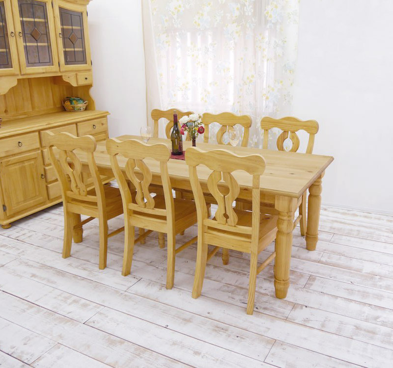 ダイニングテーブル190X90【パインファクトリー】6人用（ナチュラル色）