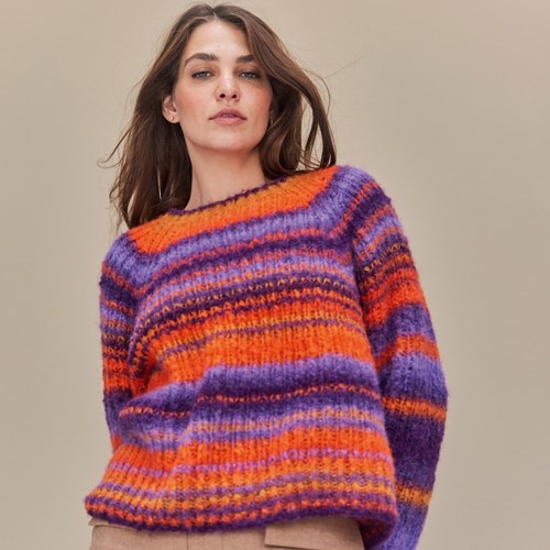 Lana Grossa Gigante 010 Old Pink/Blackberry/Light/Dark Olive