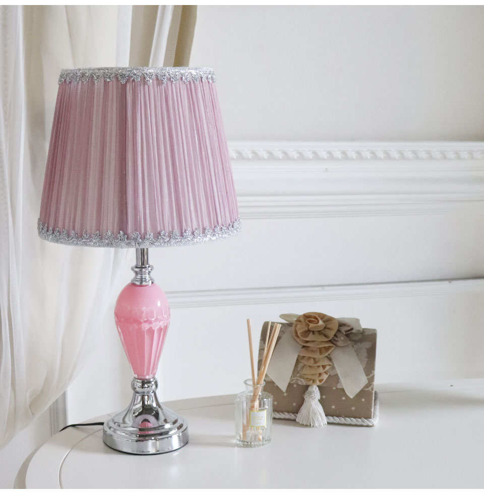 可愛いテーブルランプ ロココクラシック ピンク｜おしゃれインテリア