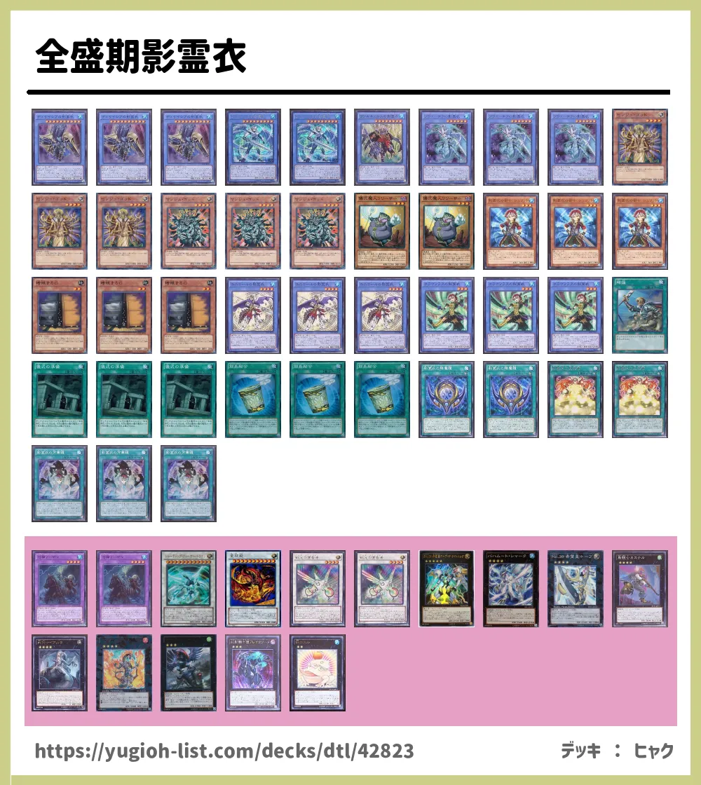 全盛期影霊衣遊戯王デッキレシピ影霊衣（ネクロス）【ビートダウン