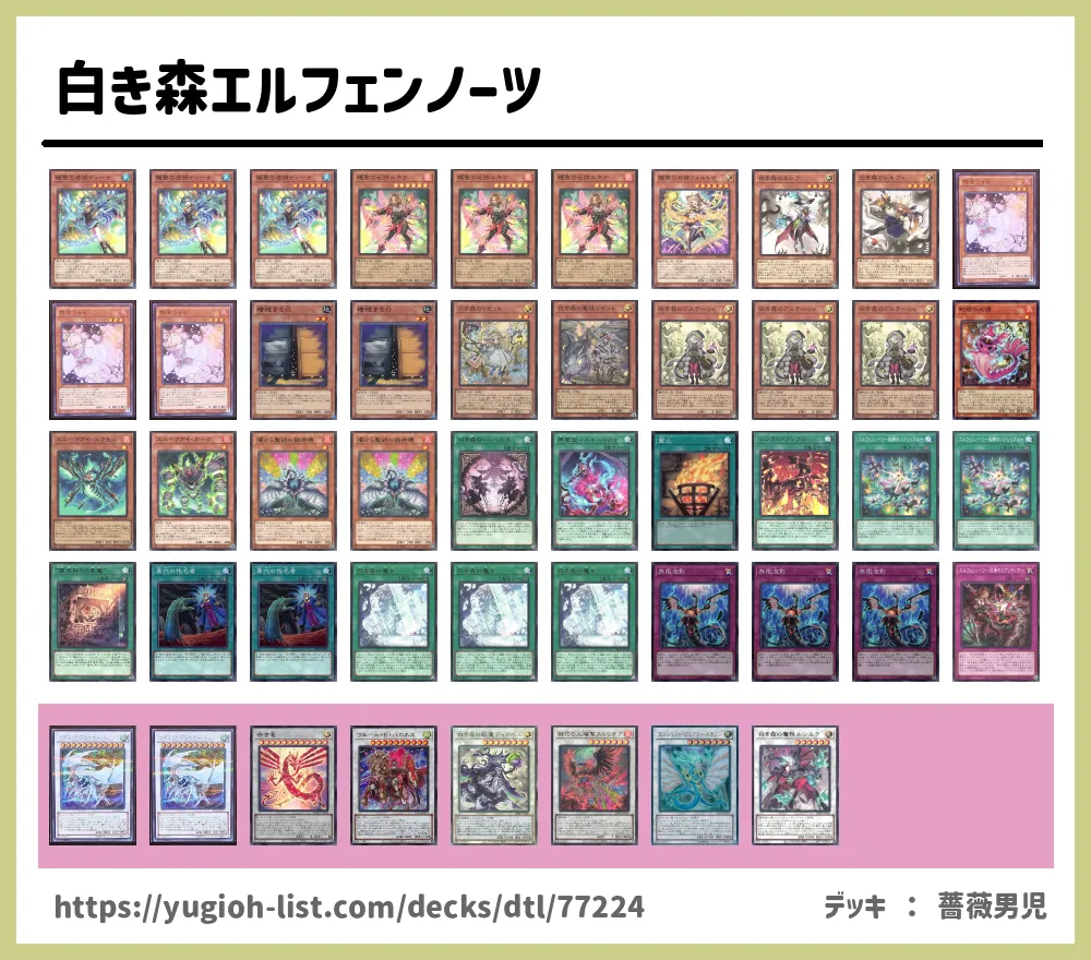 白き森エルフェンノーツ遊戯王デッキレシピ【ビートダウン】 | 遊戯王