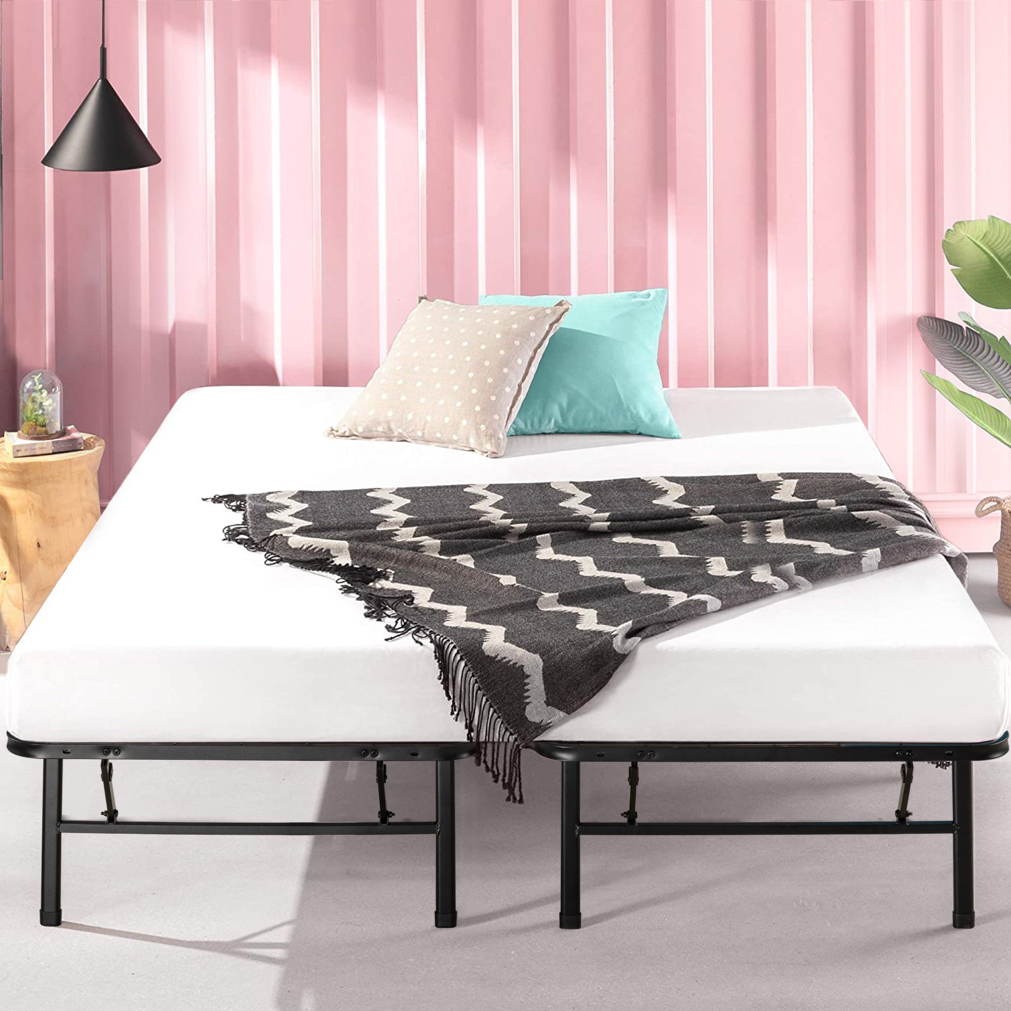 SmartBase ベッドフレーム スチールすのこ 折りたたみ スチールパイプ