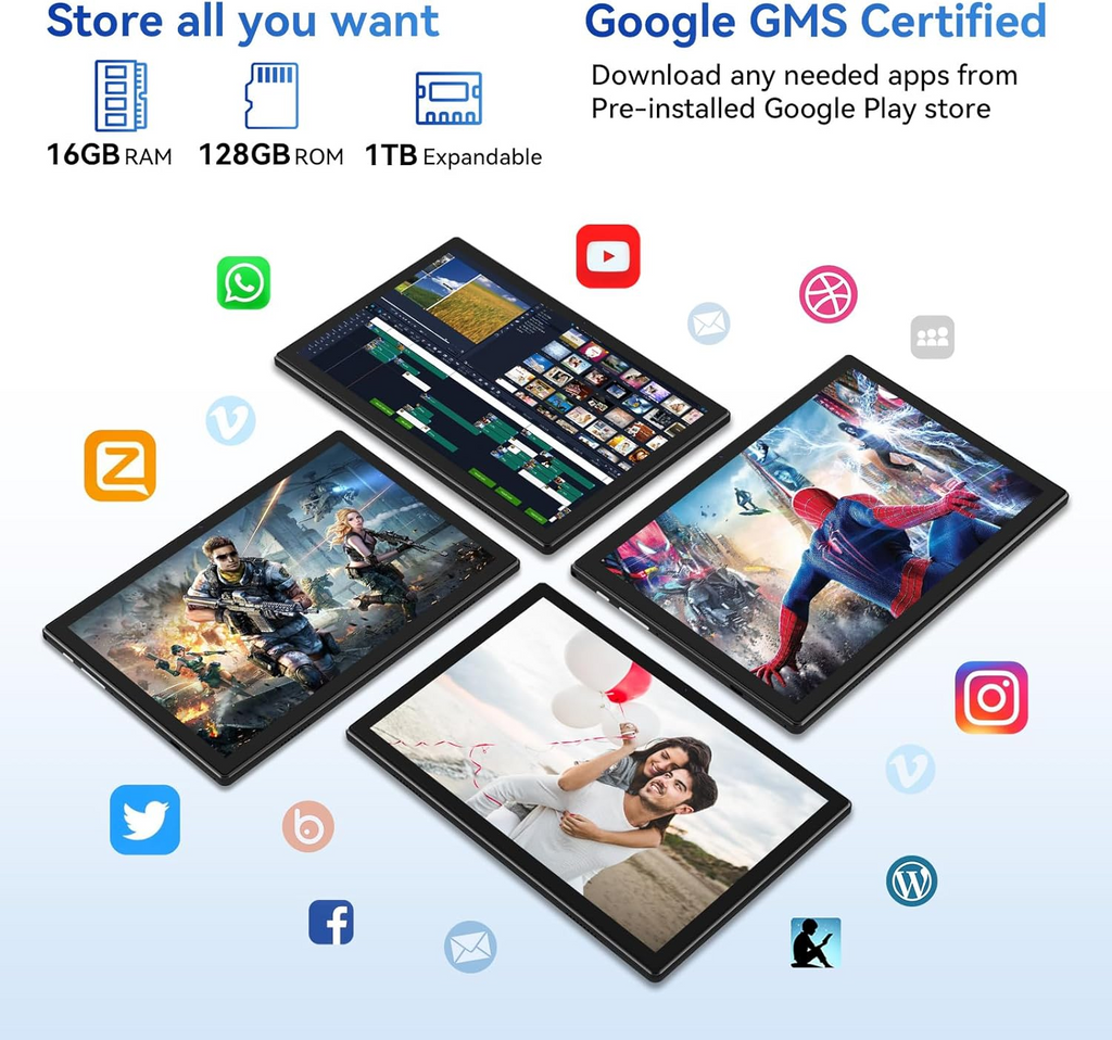 Tablet Android 14 Tablet,10 Inch Android Tablet with Keyboard,5G