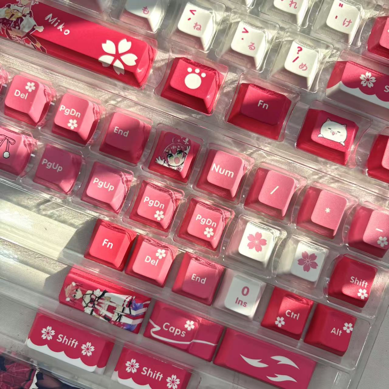Sakura miko-メカニカルキーボード用キーキャップ,オリーブオイル入り
