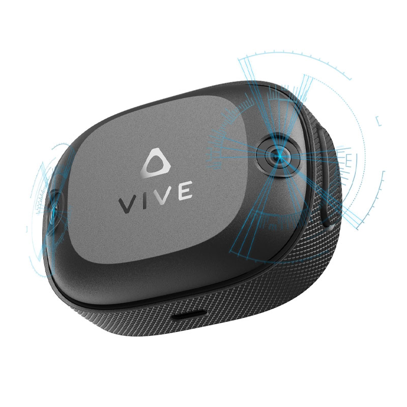 HTC Vive Ultimate Tracker、ドングル、充電ベース—VR用全身追跡