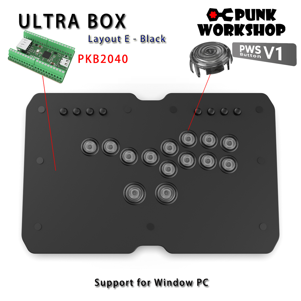 Punk Workshop Ultra BOX HitBox Controller Layout E SOCD Supported