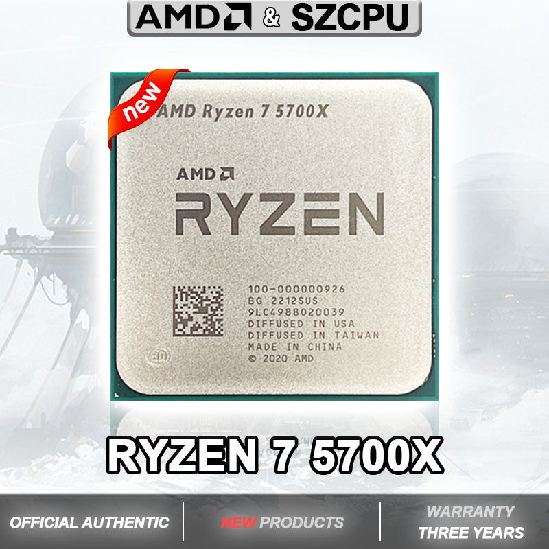 AMD R7 5700X Ryzen 7 5700X New 3.4 GHz Eight-Core 16-Thread CPU