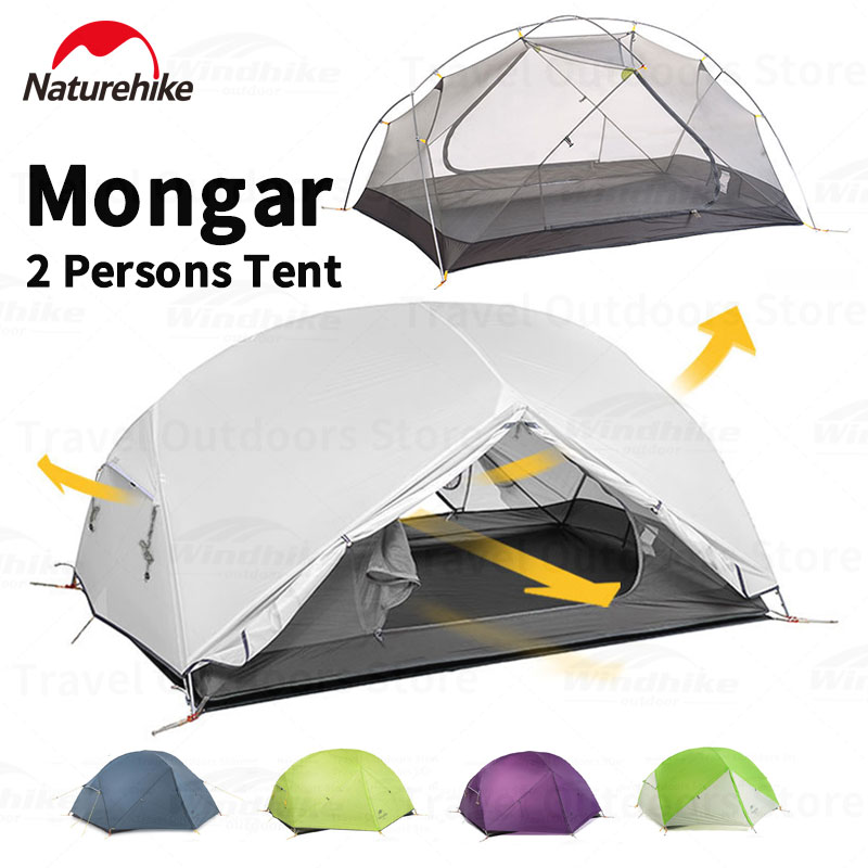 Naturehike-Mongar 2人用テント,15d,20dナイロン,プロ,防水,キャンプ