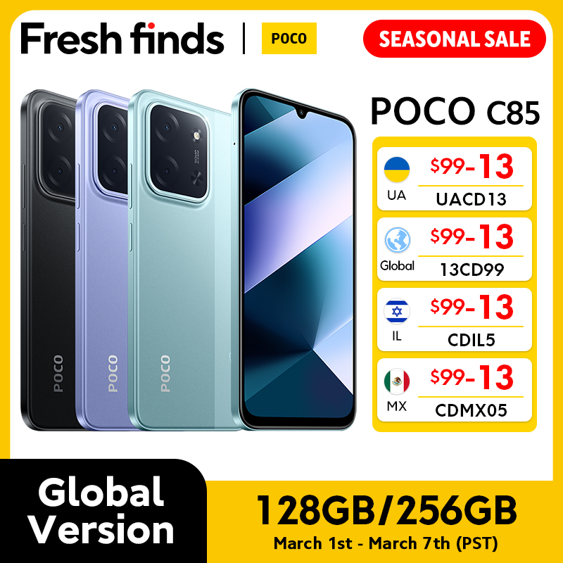 世界初公開】POCO C85 グローバルバージョン スマートフォン 128/256GB