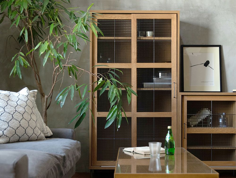 クーポン対象】カデル スライドガラスキャビネット ハイ - a.depeche