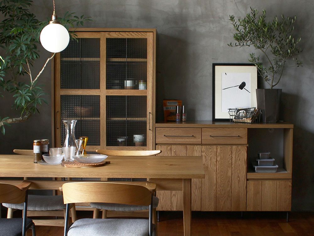 クーポン対象】カデル スライドガラスキャビネット ハイ - a.depeche