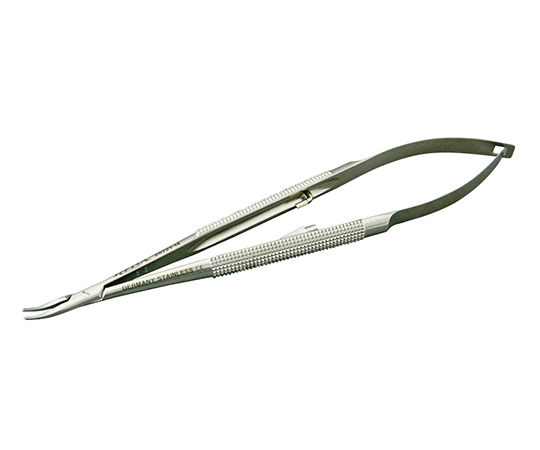 7-3308-02 バラッケ氏持針器 (マイクロ持針器) 曲 ロック付き 140mm