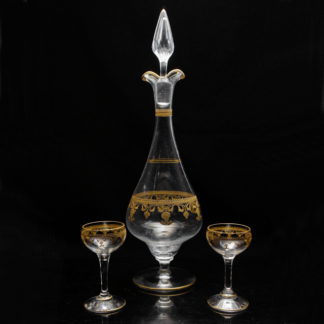 サンルイ「Saint Louis 金彩装飾 リキュールセット（ボトル