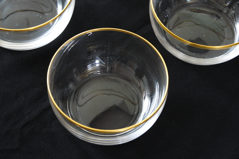 オールドバカラ「縁金彩 3.5寸鉢 8客組」《アンティックかとう》