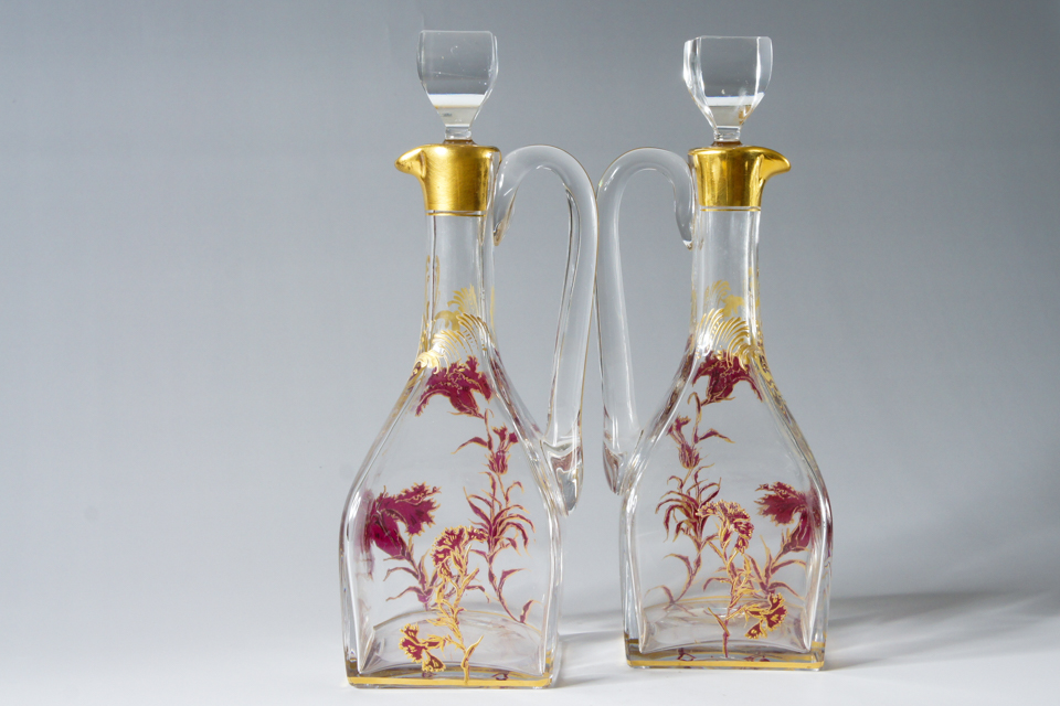 オールドバカラ「ジャポニスム 草花文 リキュールセット