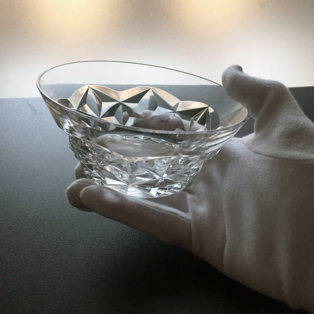 オールドバカラ「【残り1客】カット装飾 小鉢 直径12.5cm
