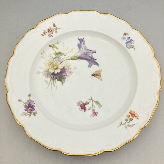 KPM ベルリン「KPM窯 花蝶文 皿（直径24.5cm）6枚セット