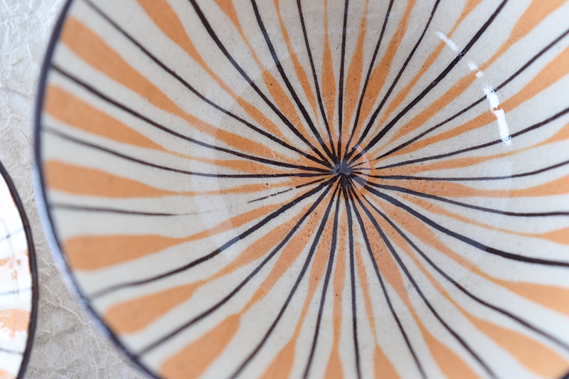 瀬戸 麦藁手 蓋付茶碗 在銘 - 生活骨董と古布のアンティークショップ