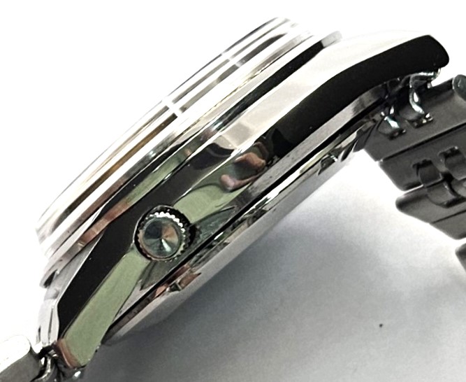 セイコー・ファイブアクタス・紳士自動巻き・綺麗なブルー文字板