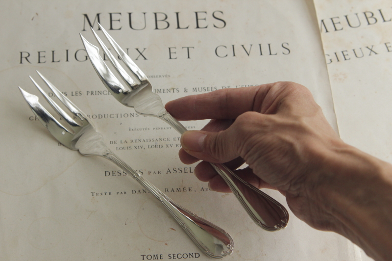 アンティーククリストフル リュバン christofle rubans フィッシュ