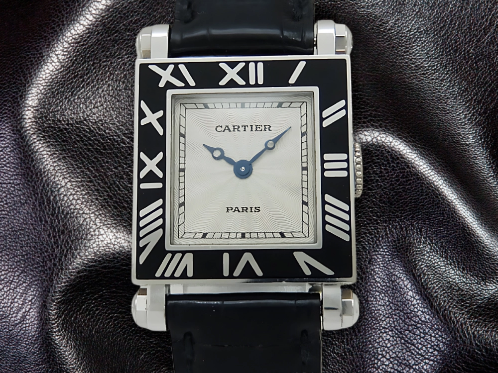 HB-0033| カルティエ カドラン 4Pダイヤモンド 限定販売モデル 18KWG