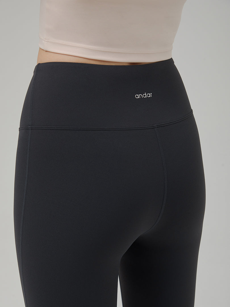 Airywin シャロン フレアレギンス (ネイビー＆グレー) | andar JAPAN