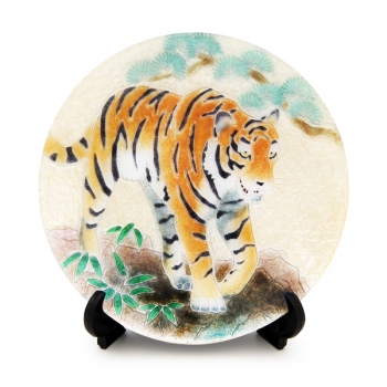 飾皿・40丸干支 丑「安藤七宝店オンラインショップ」