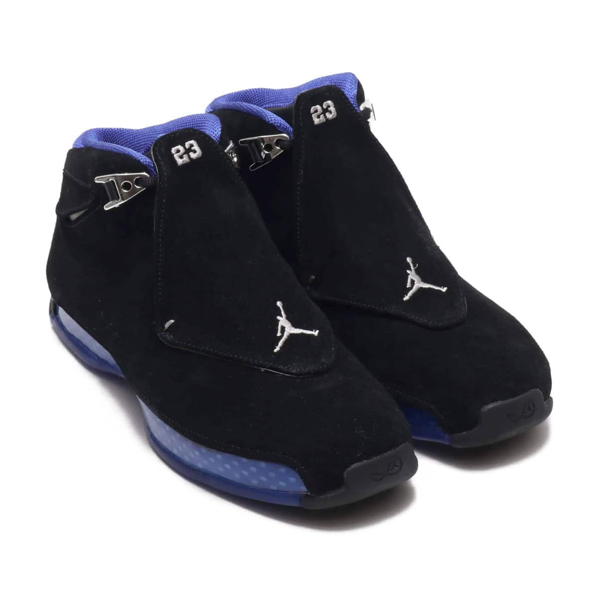 JORDAN BRAND AIR JORDAN 18 RETRO BLACK/METALLIC SILVER-SPORT ROYAL