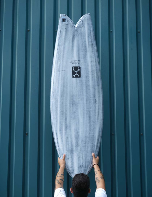 Firewire Volcanic Too Fish Surfboard 5ft 11 Futures - Grey