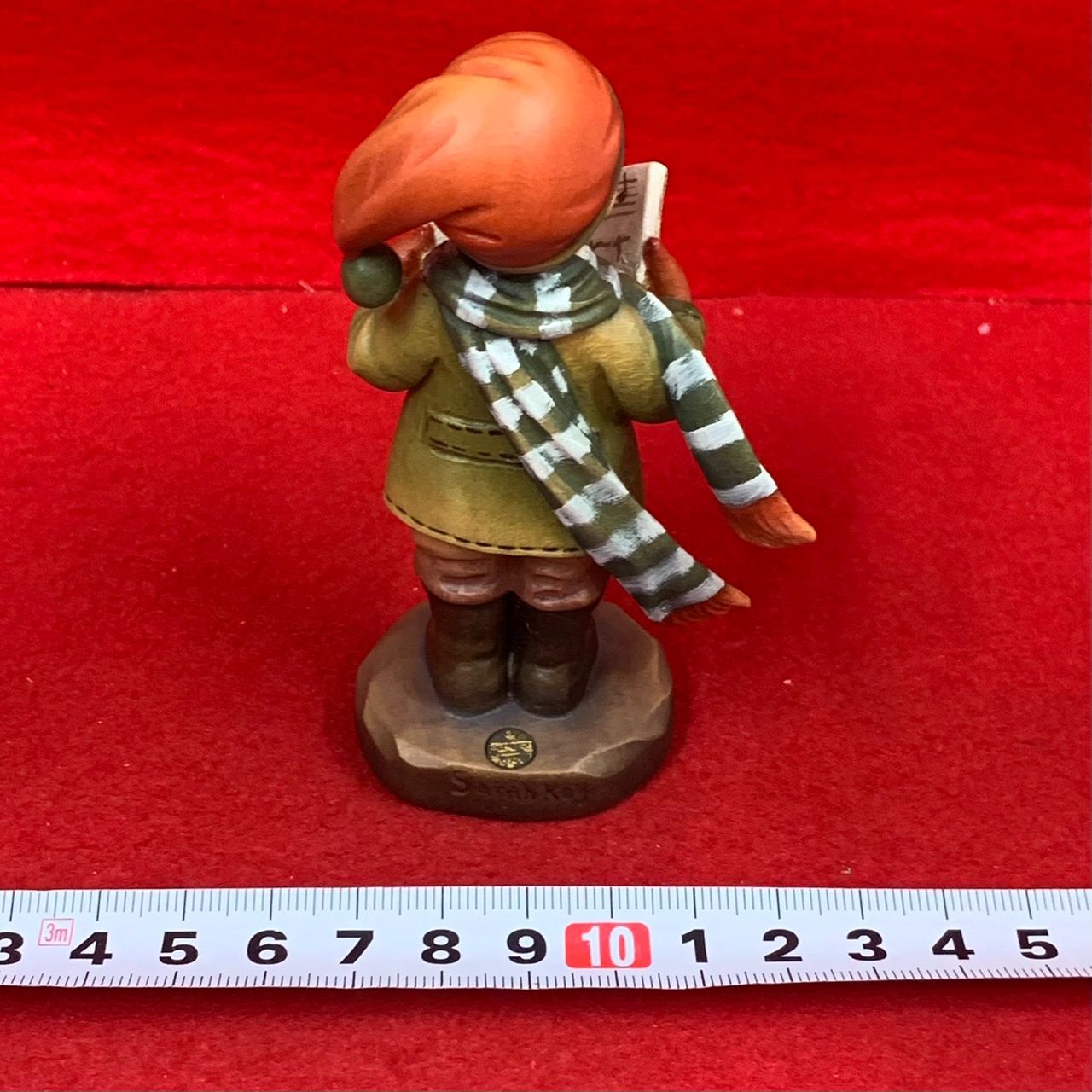 希少 アンリ人形 木彫り サラケイ Joy to tha world 10cm Anri