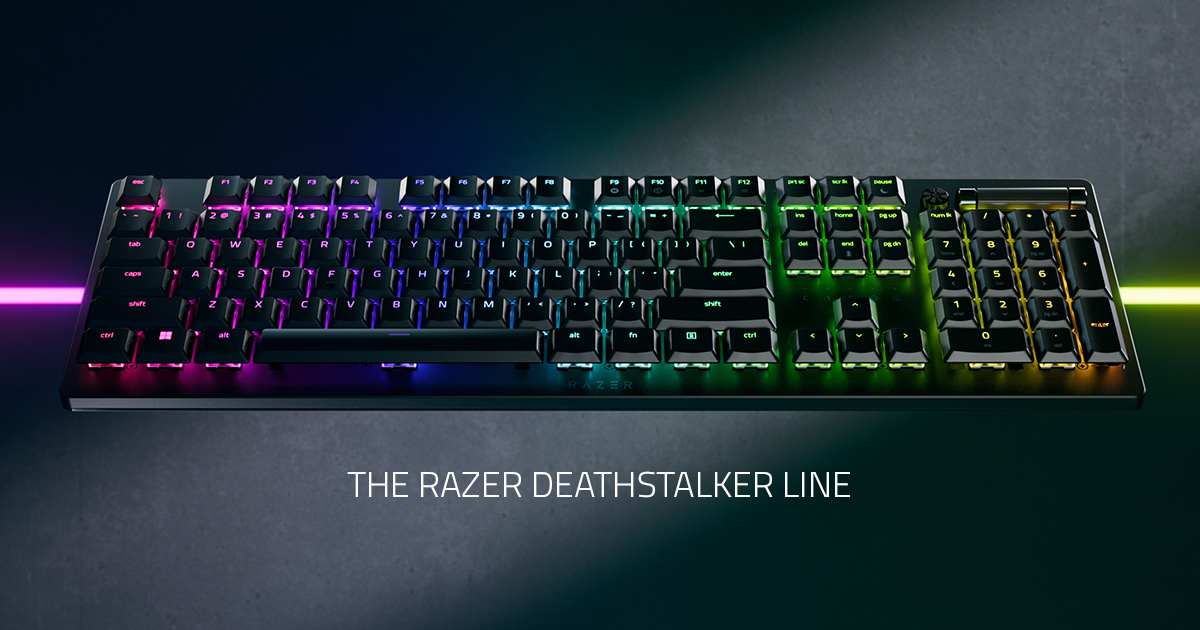 超スリムなオプティカルキーボード - Razer DeathStalker シリーズ