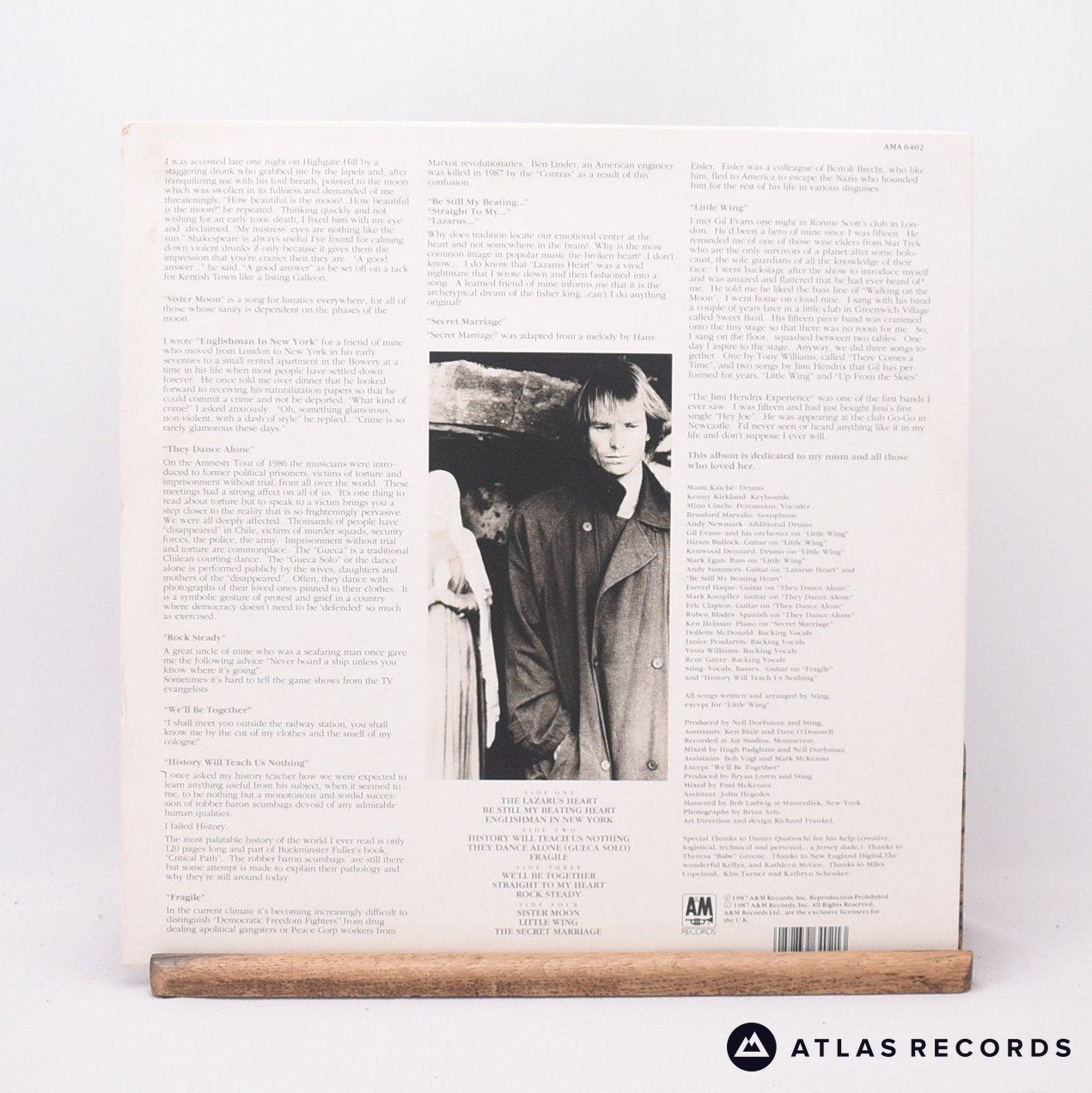 Sting Nothing Like The Sun 2 x LP Vinyl Record EX/VG+ – Atlas