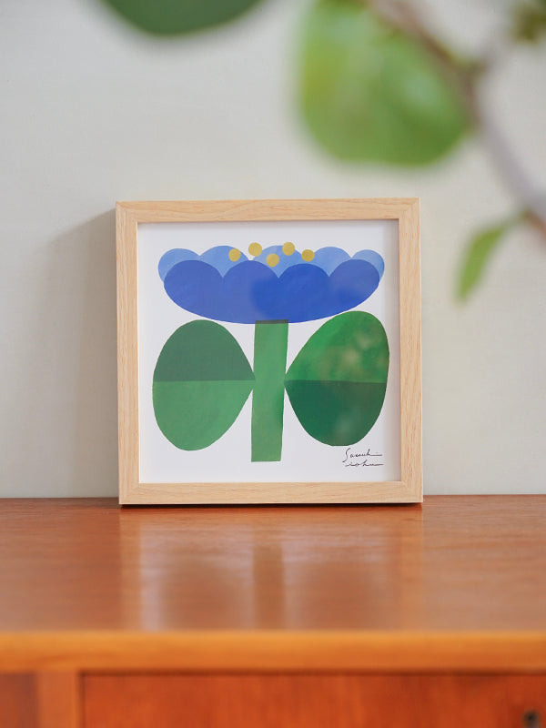 アートフレーム M ナチュラル イオクサツキ 青い花 | AXCIS ONLINE