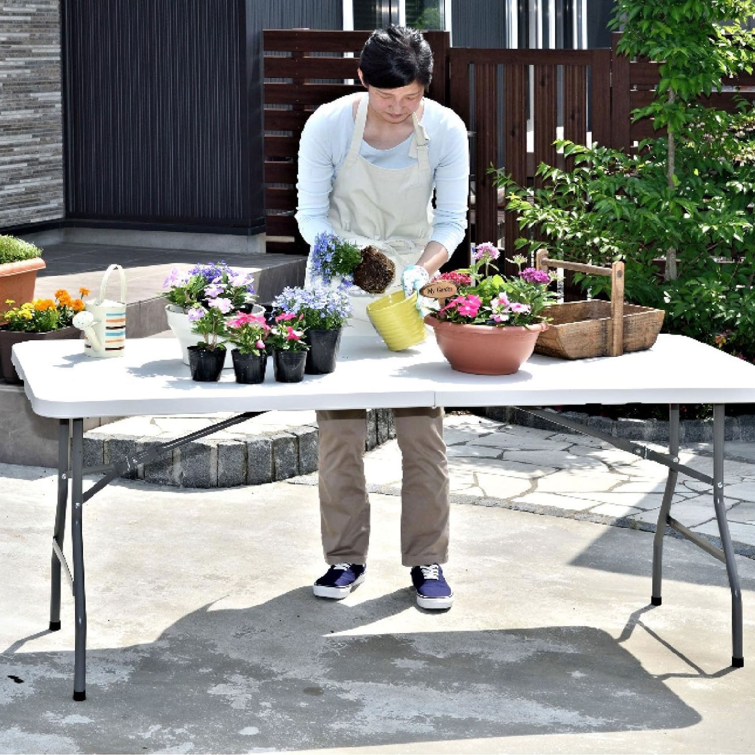 折りたたみ作業テーブル180cm 【自動安全ロック付】 OST-180 - BCOM